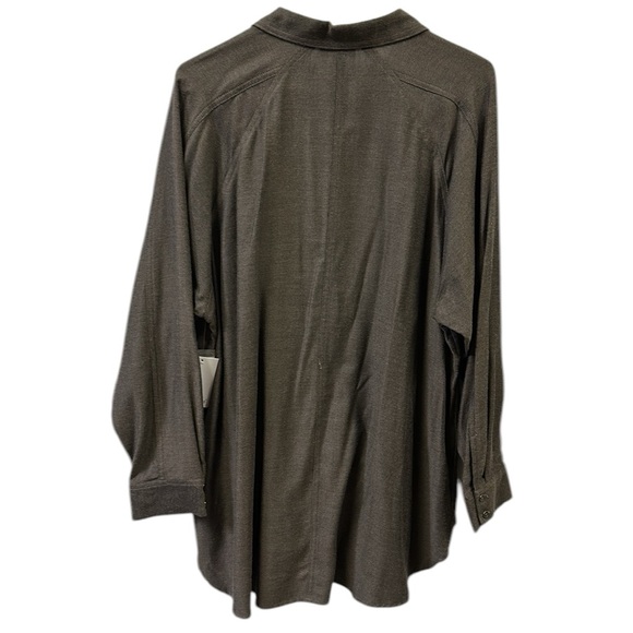 Westbound Walnut Brown Button Up Long Sleeve Rayon Blend Shirt Womens XL - Picture 7 of 11